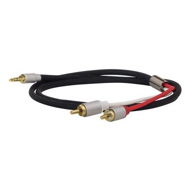 Межблочный аудио кабель DYNAVOX Cinchkabel Stereo 3.5Jack-2RCA 1.5m (207384)